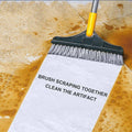 Floor Scrub Brush with Squeegee and Long Handle - Blue and Yellow - view 5