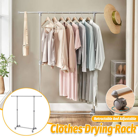 Floor Standing Clothes Drying Rack, Adjustable Folding Laundry Airer