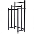 Floor-Standing Metal Towel Rack 3 Bar Black, 46 x 26 x 86 cm for Bathroom and Bedroom - view 2