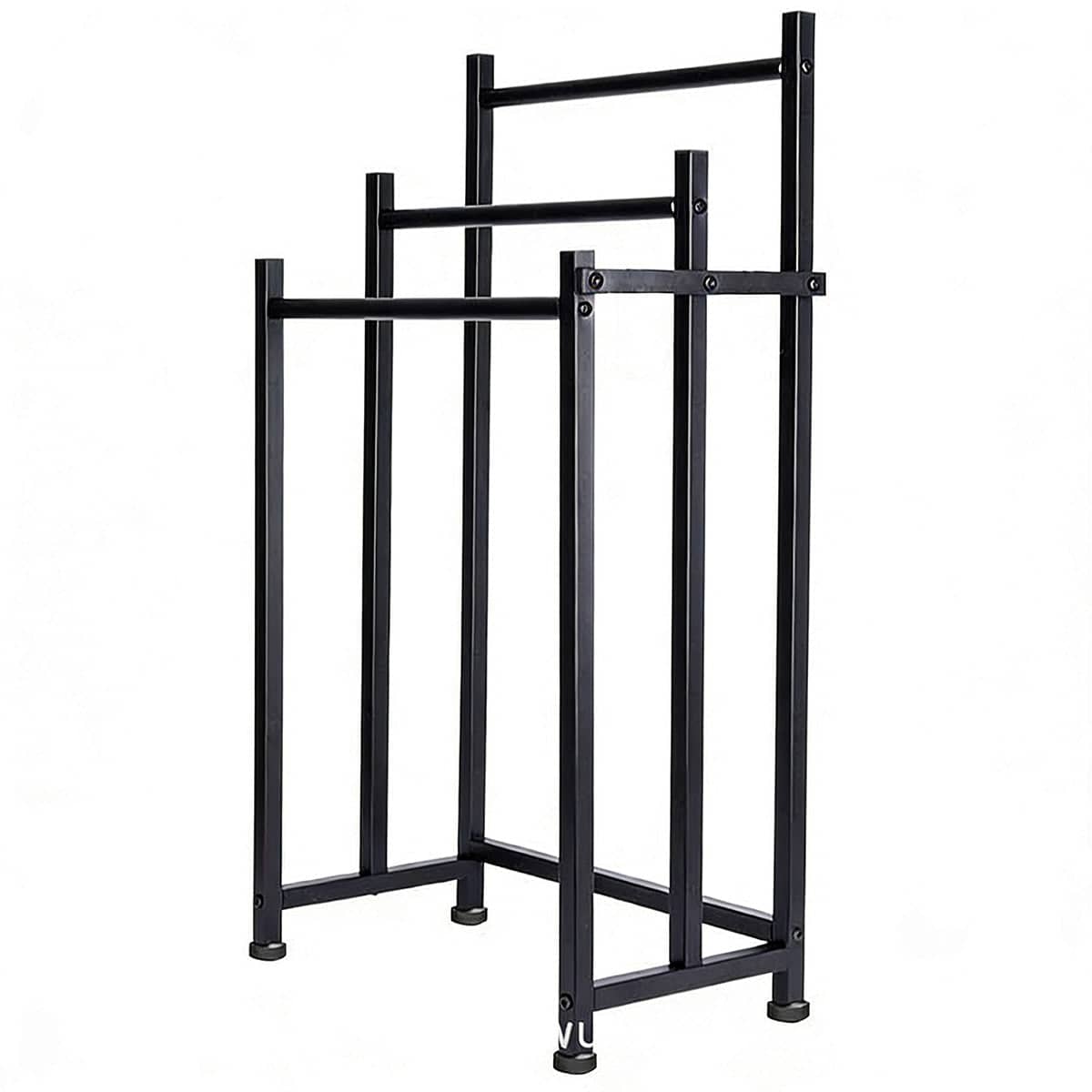 Floor-Standing Metal Towel Rack 3 Bar Black, 46 x 26 x 86 cm for Bathroom and Bedroom - view 2
