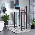 Floor-Standing Metal Towel Rack 3 Bar Black, 46 x 26 x 86 cm for Bathroom and Bedroom - view 5