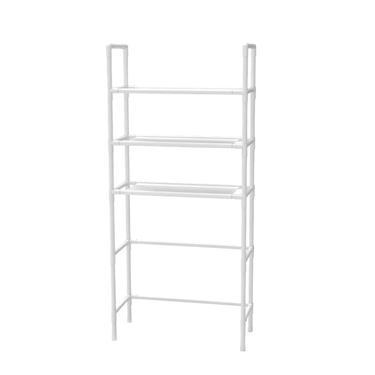 Floor Standing Multi-Layer Storage Rack for Bathroom and Kitchen - White, 47 x 25 x 155 cm - view 2