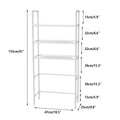 Floor Standing Multi-Layer Storage Rack for Bathroom and Kitchen - White, 47 x 25 x 155 cm - view 3