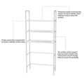 Floor Standing Multi-Layer Storage Rack for Bathroom and Kitchen - White, 47 x 25 x 155 cm - view 5