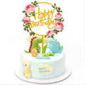 Floral Acrylic Cake Topper - Happy Anniversary, Pink Roses on Gold Mirror Ring - view 3