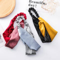 Floral Chiffon Headband with Elastic Cross Design - Pink - view 5