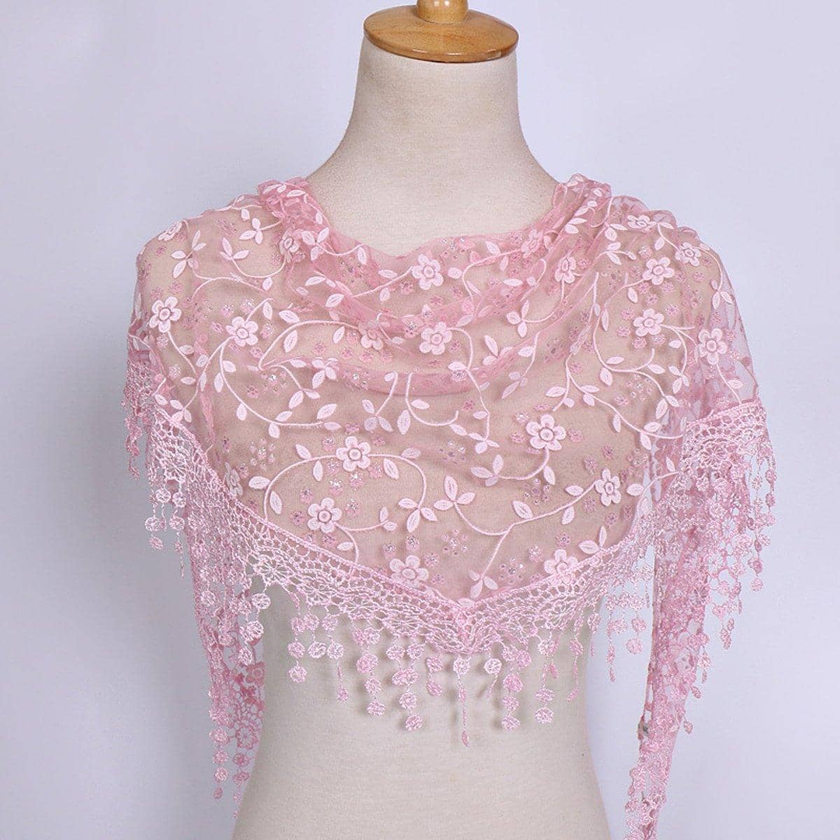 Floral Lace Triangle Veil Headscarf for Women, Pack of 3 - view 5