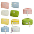 Floral Quilted Makeup Bag Multifunctional Cosmetic Pouch - Green, 28 x 15 cm - view 3