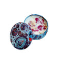 Floral Scented Candles in Decorative Tins, Pack of 4 - Cherry, Paisley Print Tin