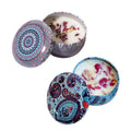 Floral Scented Candles in Decorative Tins, Pack of 4 - Lavender, Mandala Print Tin - view 3