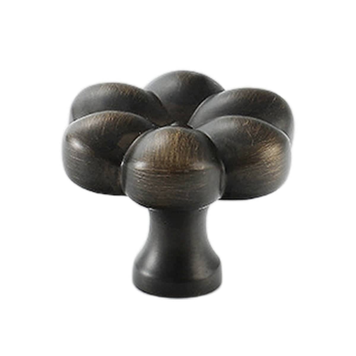 Flower Cabinet Knob for Wardrobes and Drawers - Brown