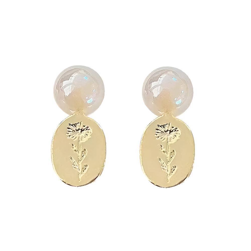 Flower Earrings in Alloy - Floral Design, Style 2