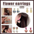Flower Earrings in Alloy - Floral Design, Style 2 - view 2
