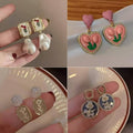 Flower Earrings in Alloy - Floral Design, Style 2 - view 4