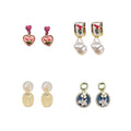 Flower Earrings in Alloy - Floral Design, Style 9 - view 3