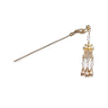Flower Lantern Tassel Hairpin for Hanfu Outfits - Warm Yellow - view 3