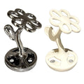 Flower Shaped Ceramic Toothbrush Holder with 6 Slots - Silver - view 3