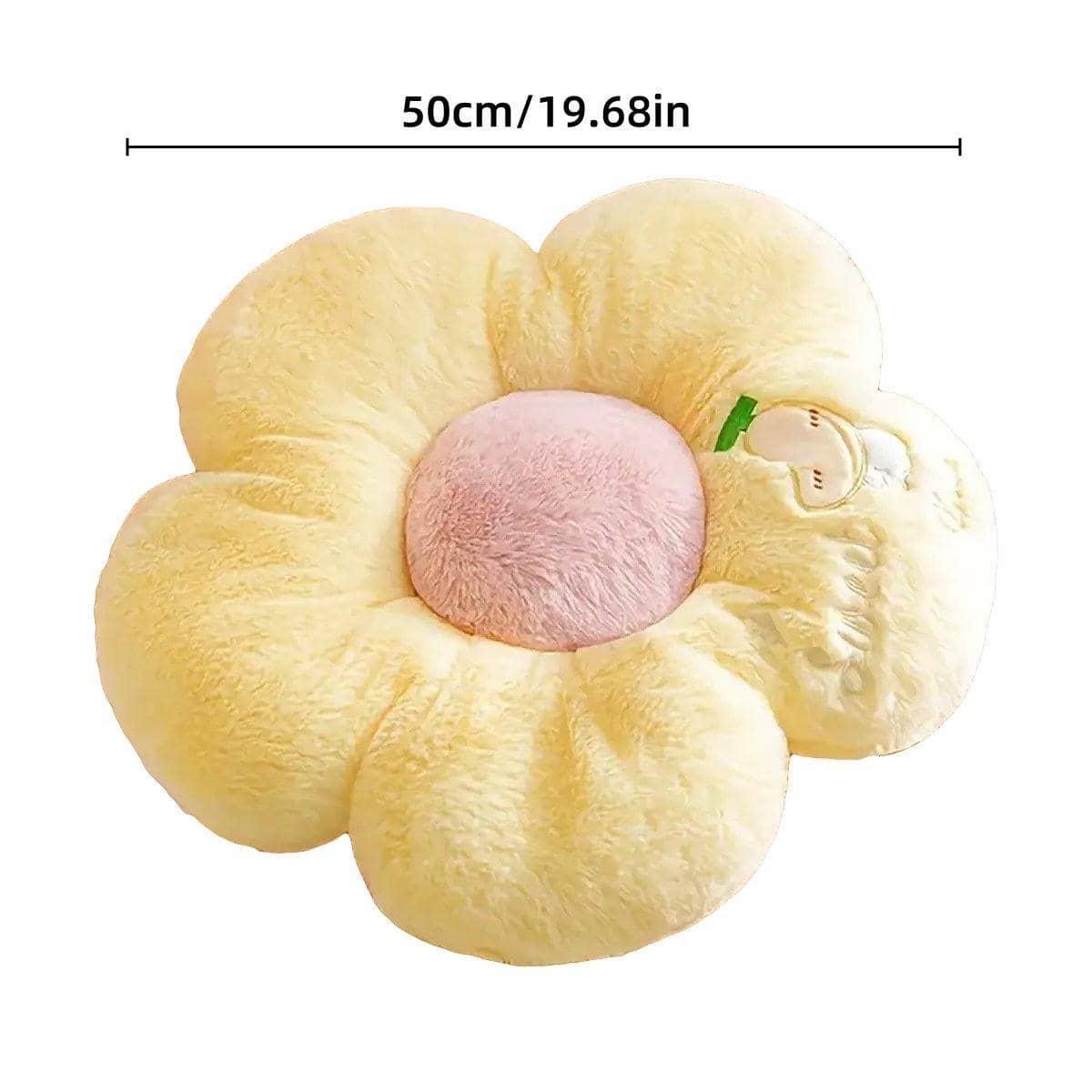 Flower-Shaped Plush Floor Cushion Seat Pad - Pink - view 4