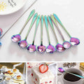 Flower Teaspoon Set, Stainless Steel - Rainbow, Pack of 8 - view 4