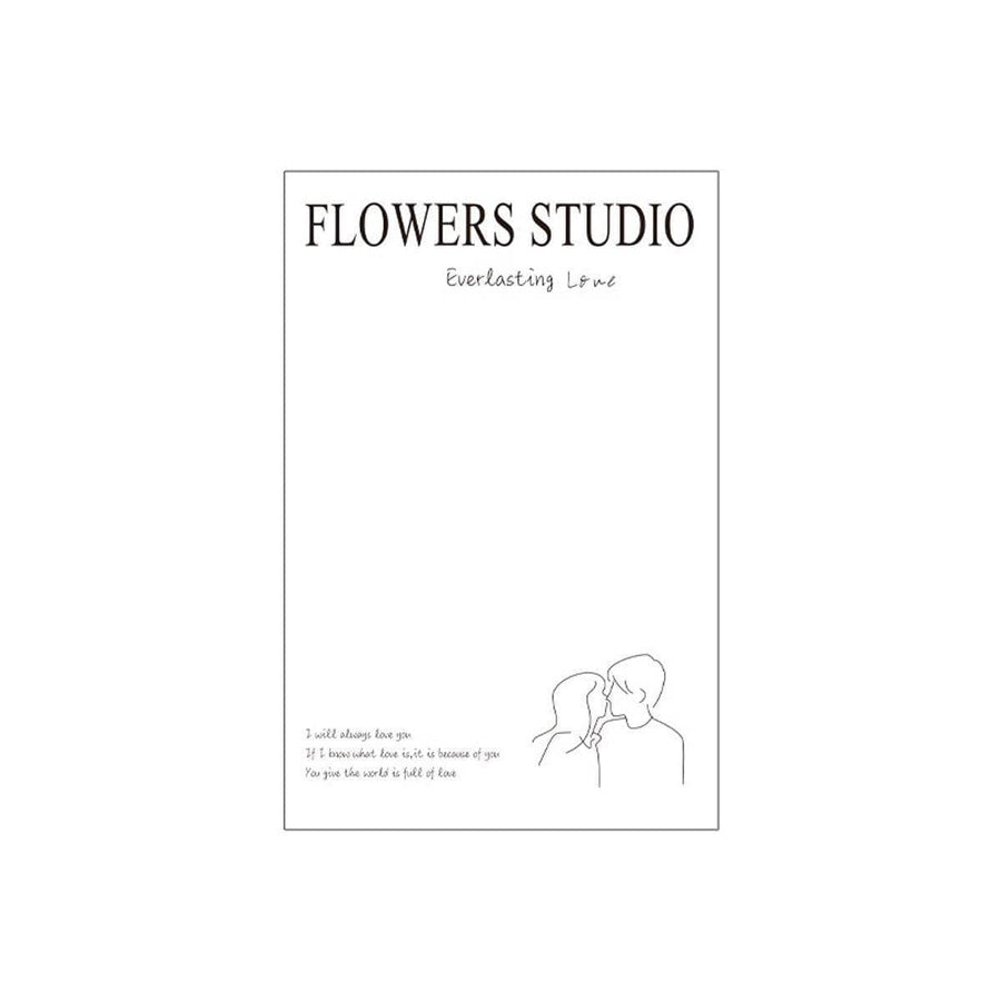 Flower Wrapping Paper, 100 Sheets - Flowers Studio Couple Print