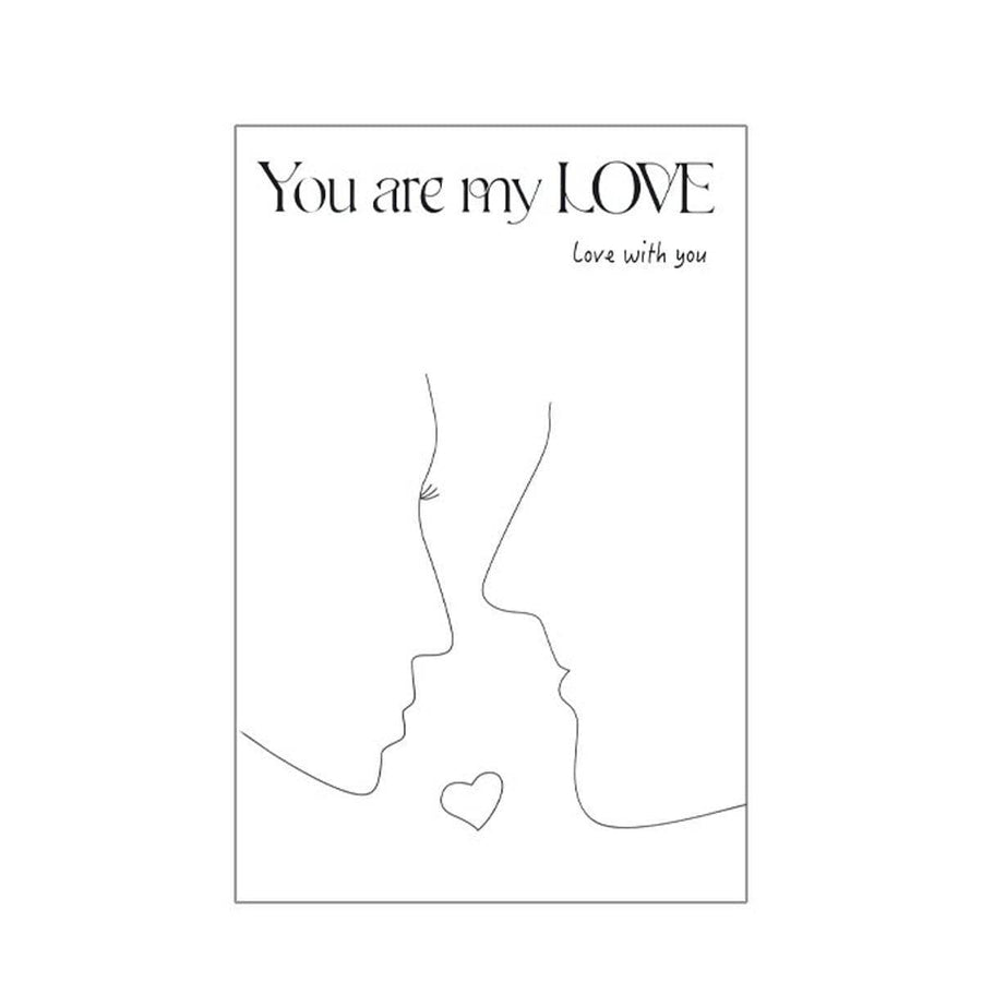 Flower Wrapping Paper, 100 Sheets - You Are My Love Line Art Print