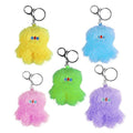 Fluffy Plush Bag Pendant Key Ring - Pink - view 3