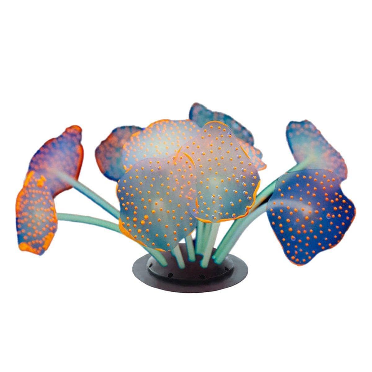 Fluorescent Silicone Aquarium Plant Decoration - Orange
