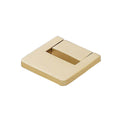 Flush Square Cabinet Pull Handle in Pure Copper - Brushed Gold