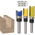 Flush Trim Router Bit Set, Top Bearing, 3 Piece with 1/4 Inch (0.635 cm) Shank - view 4