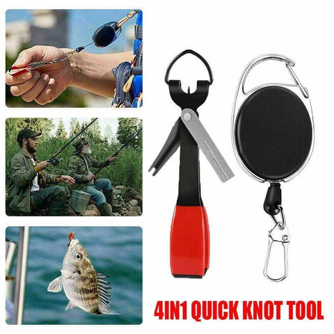 Fly Fishing Quick Knot Tying Tool, 4-In-1 Hook Nail Knotter and Line Cutter