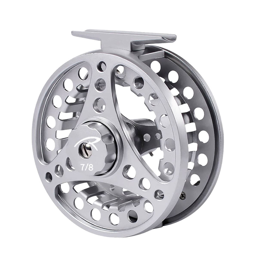 Fly Fishing Reel, CNC Aluminium Front Drag - Silver, 7-8 Weight