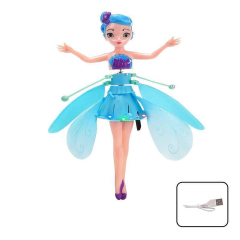 Flying Fairy Doll with Infrared Sensing - Blue