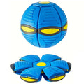 Flying Saucer Ball Toy with LED Lights, Ball to Disc - Blue