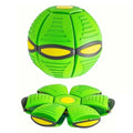 Flying Saucer Ball Toy with LED Lights, Ball to Disc - Green