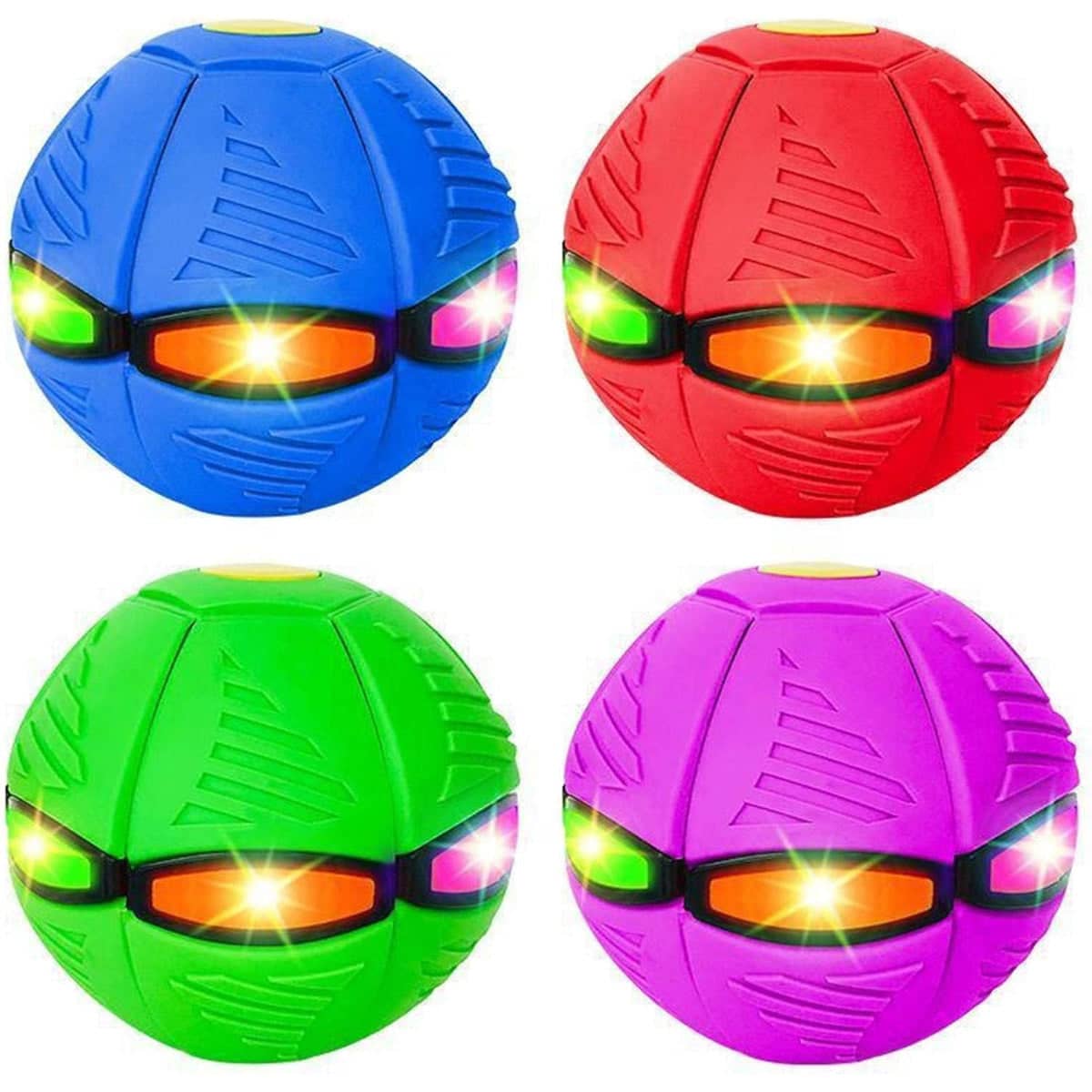Flying Saucer Ball Toy with LED Lights, Ball to Disc - Green - view 3