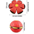 Flying Saucer Ball Toy with LED Lights, Ball to Disc - Red - view 4