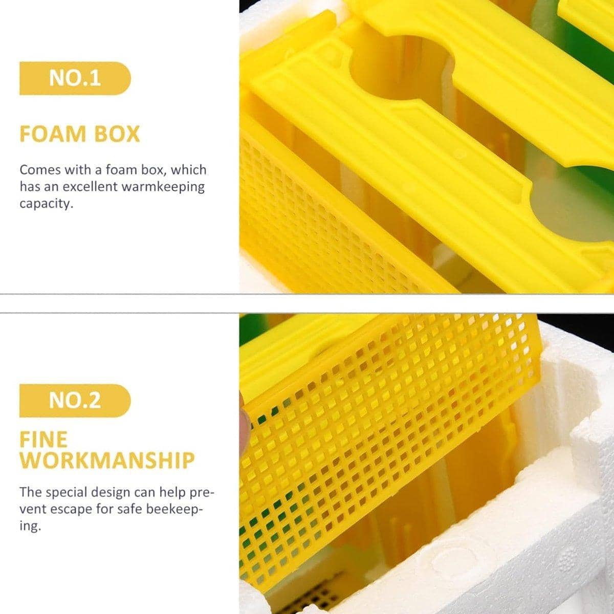 Foam Beekeeping Breeder Box for Queen Rearing and Pollination, with Internal Frames - view 5