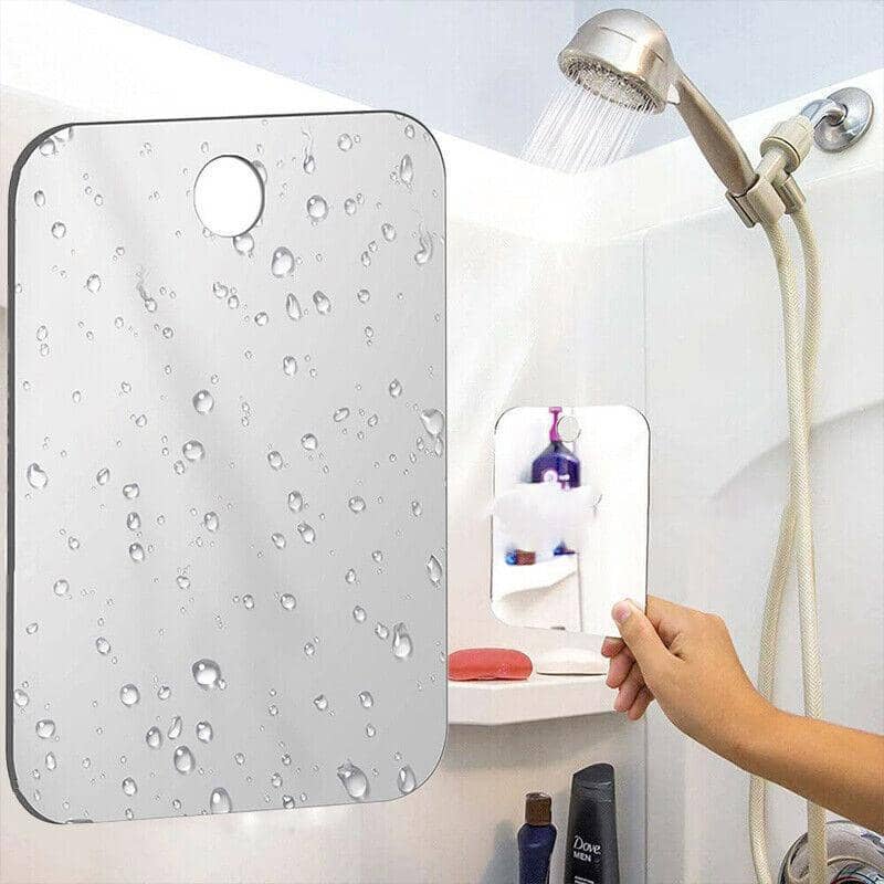 Fogless Polycarbonate Shower Mirror 172 x 132 mm, Anti-Fog Shaving Mirror - view 4