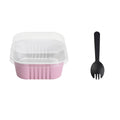 Foil Dessert Cups with Clear Lid and Spork, Pack of 200 - view 2