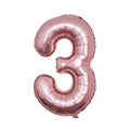 Foil Number Balloon 100cm (40 Inch) for Birthdays and Parties - Rose Gold 3
