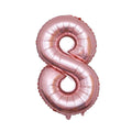 Foil Number Balloon 100cm (40 Inch) for Birthdays and Parties - Rose Gold 8