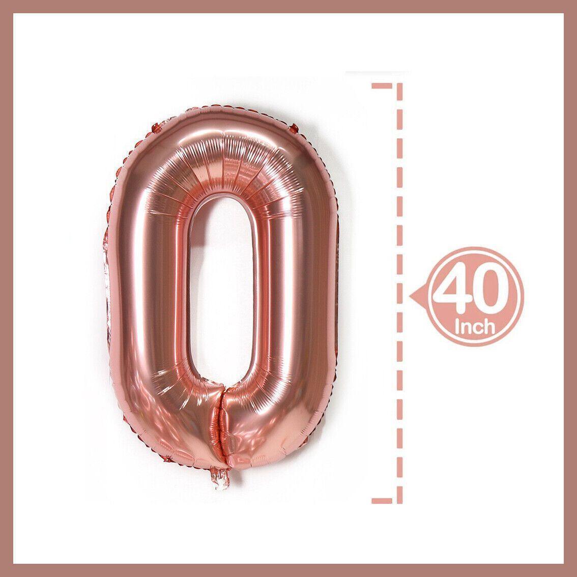 Foil Number Balloon 100cm (40 Inch) for Birthdays and Parties - Rose Gold 9 - view 5