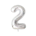 Foil Number Balloon 100cm (40 Inch) for Birthdays and Parties - Silver 2