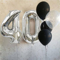 Foil Number Balloon 100cm (40 Inch) for Birthdays and Parties - Silver 4 - view 4