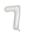 Foil Number Balloon 100cm (40 Inch) for Birthdays and Parties - Silver 7