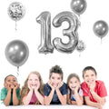 Foil Number Balloon 100cm (40 Inch) for Birthdays and Parties - Silver 8 - view 3