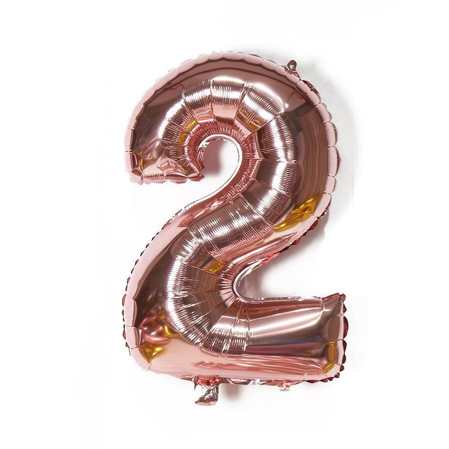 Foil Number Balloon 32 Inch (81 cm) - Rose Gold Number 2