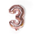 Foil Number Balloon 32 Inch (81 cm) - Rose Gold Number 3