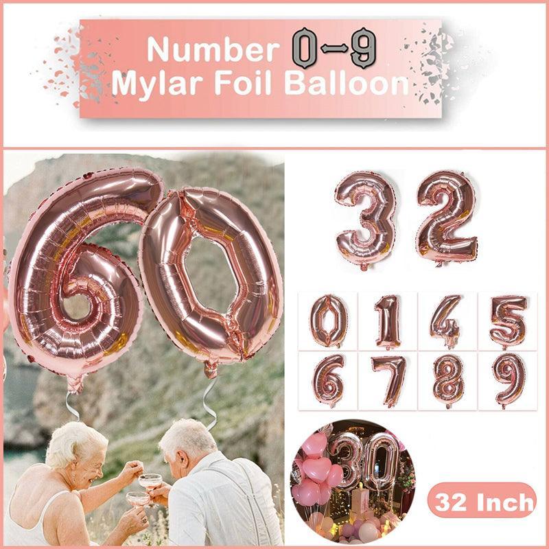 Foil Number Balloon 32 Inch (81 cm) - Rose Gold Number 3 - view 2
