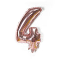 Foil Number Balloon 32 Inch (81 cm) - Rose Gold Number 4